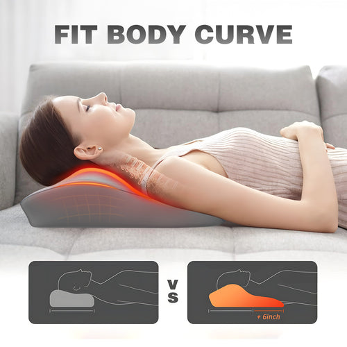4-Head Heated Shiatsu Neck & Back Massage Pillow | After-Work Comfort