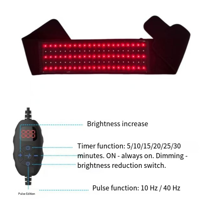 Heated Red & Infrared Light Waist Wrap | After-Work Comfort