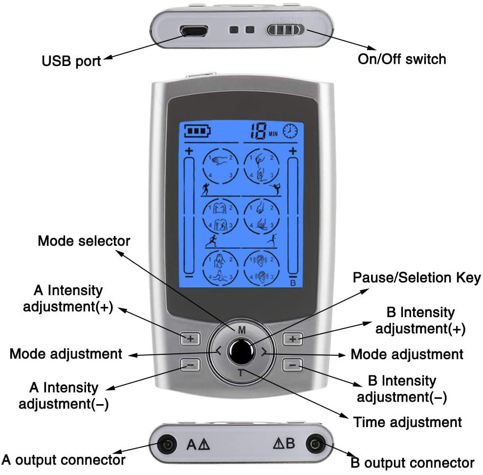 Rechargeable 24-Mode TENS Massager | After-Work Relief