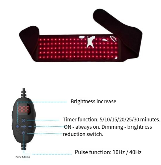 Heated Red & Infrared Light Waist Wrap | After-Work Comfort