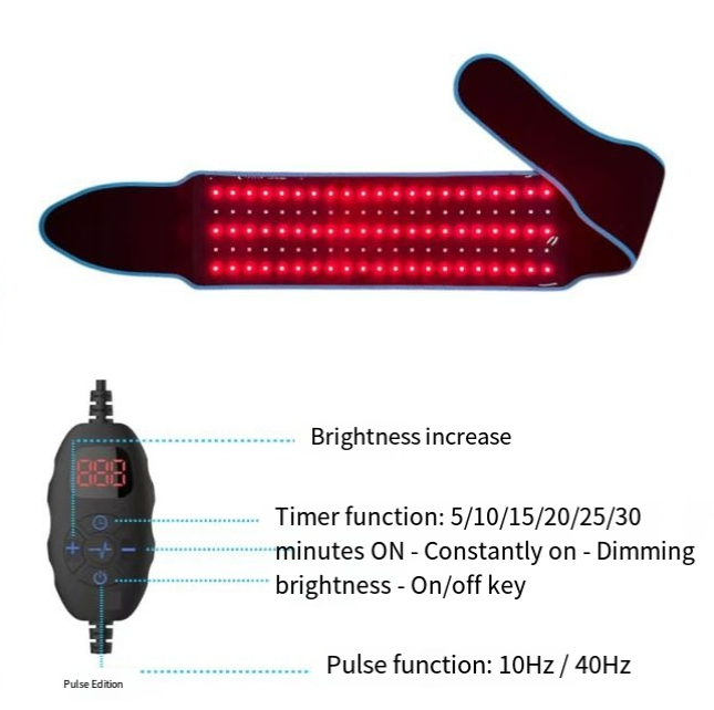Heated Red & Infrared Light Waist Wrap | After-Work Comfort