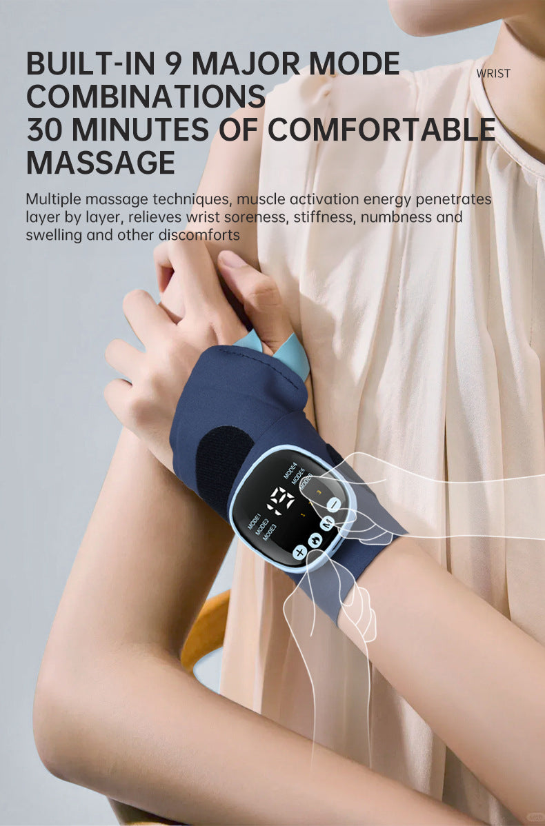 Rechargeable EMS Hand & Wrist Massager with Heat | After-Work Comfort