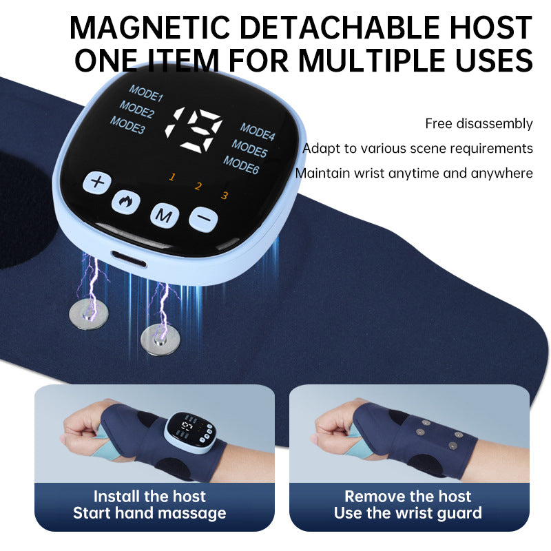 Rechargeable EMS Hand & Wrist Massager with Heat | After-Work Comfort