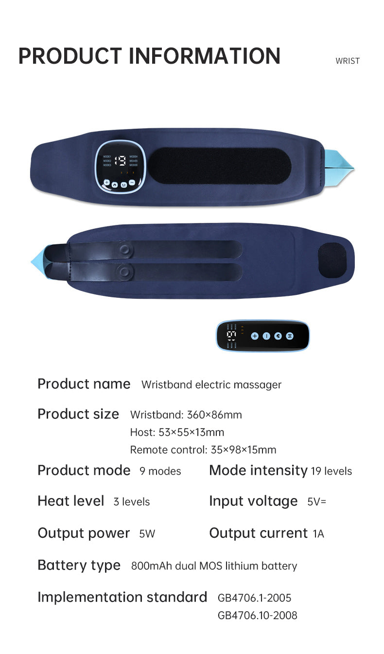 Rechargeable EMS Hand & Wrist Massager with Heat | After-Work Comfort