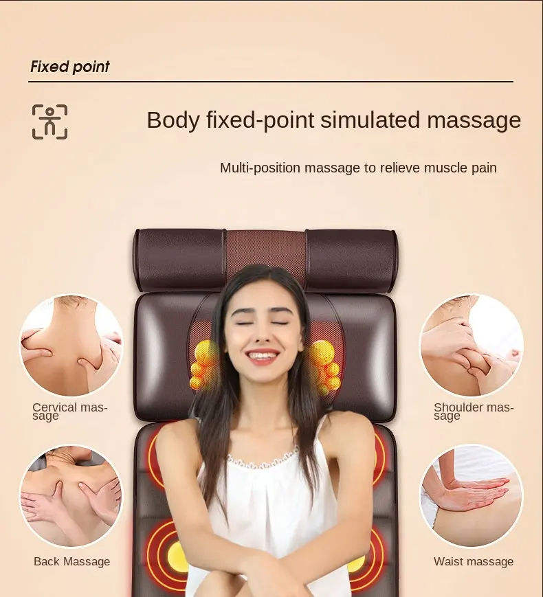 Premium Shiatsu Neck & Back Massage Cushion | Heat & Music