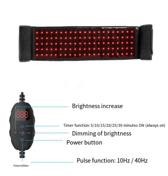 Heated Red & Infrared Light Waist Wrap | After-Work Comfort