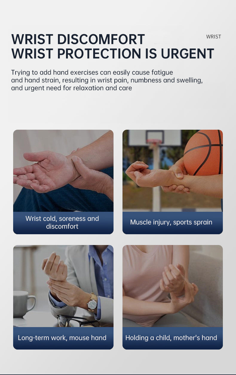 Rechargeable EMS Hand & Wrist Massager with Heat | After-Work Comfort