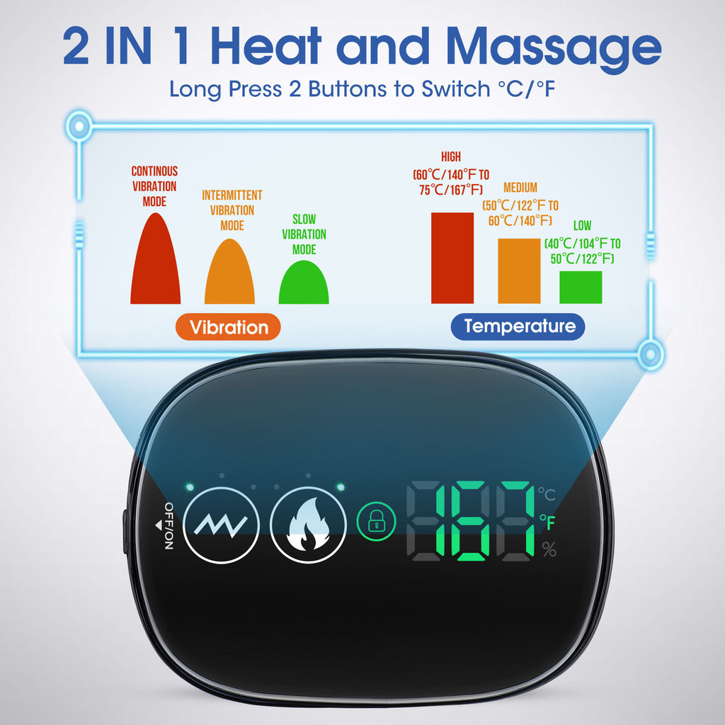 Rechargeable Heated Shoulder Massager with Vibration | After-Work Comfort