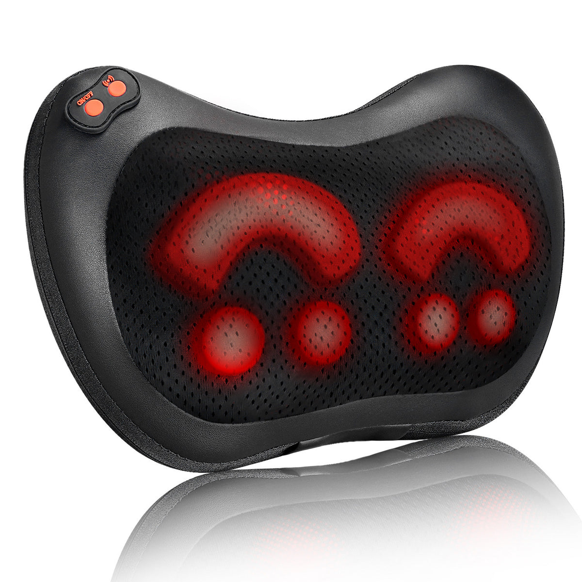 Shiatsu Neck & Back Massage Pillow with Heat | 4-Head & 8-Head Options