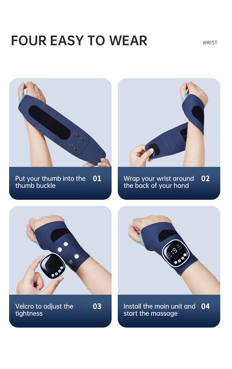Rechargeable EMS Hand & Wrist Massager with Heat | After-Work Comfort