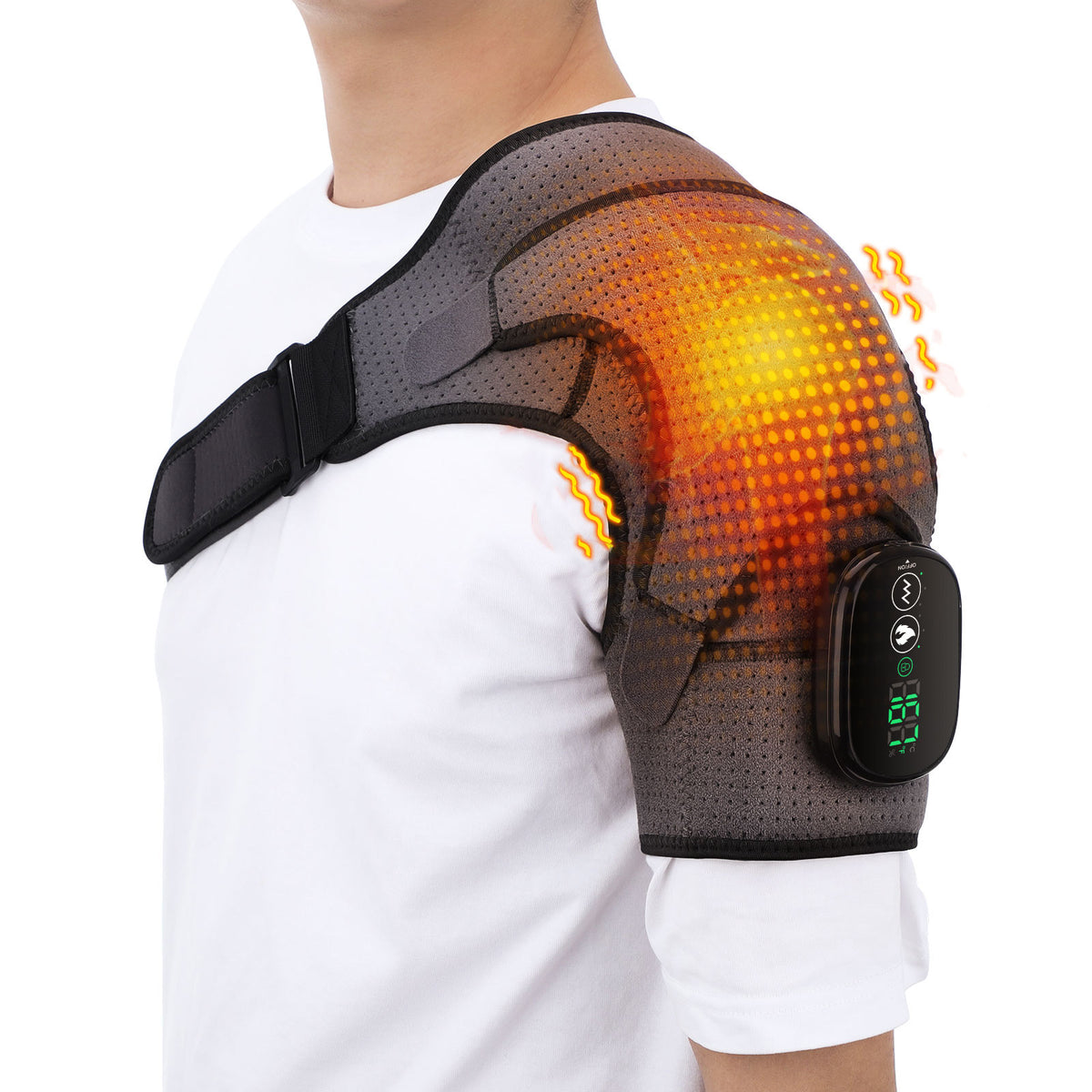 Rechargeable Heated Shoulder Massager with Vibration | After-Work Comfort