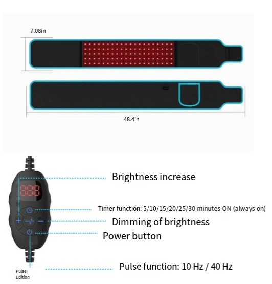 Heated Red & Infrared Light Waist Wrap | After-Work Comfort